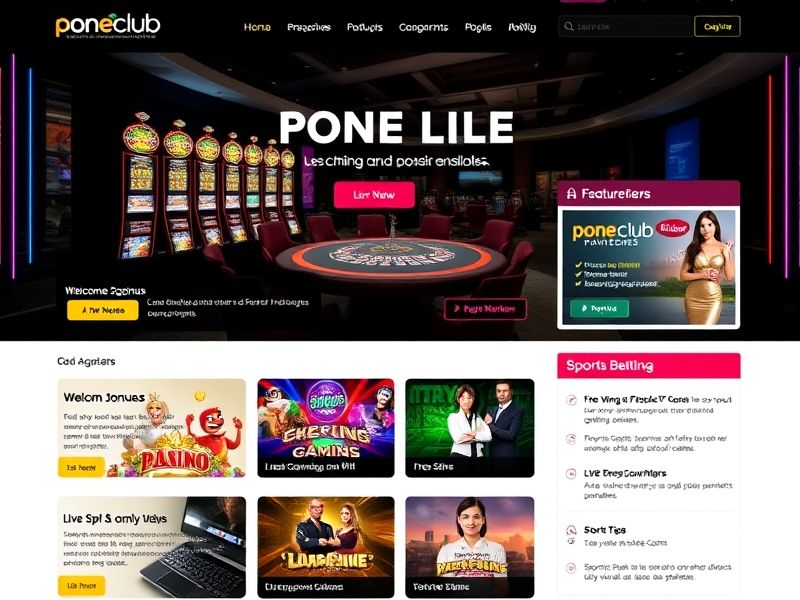 Welcome to Pone Club, your premier destination for exciting online gambling games, competitive sports betting, and exclusive promotions. Discover a world of entertainment and win big at poneclub.com.